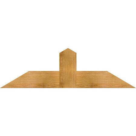 Ekena Millwork Portland Rough Sawn Timber Gable Bracket, Western Red Cedar, 48"W x 14"H x 2"D x 6"F, 7/12 Pitch GBW048X14X0206POR00RWR